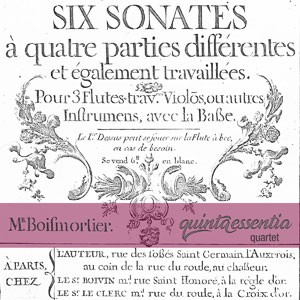 Sonata 6 No. 1, Op. 34: Adagio do CD Sonata 6: Joseph Bodin de Boismortier. Artista(s) Quinta Essentia Quarteto.