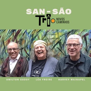 Risco do CD Novos Caminhos. Artista(s) Léa Freire, Amilton Godoy, Harvey Wainapel.
